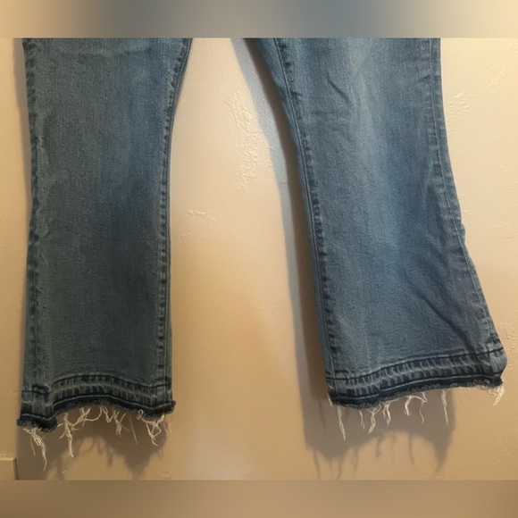 LOFT Blue Flare Crop Jeans - Picture 3 of 13